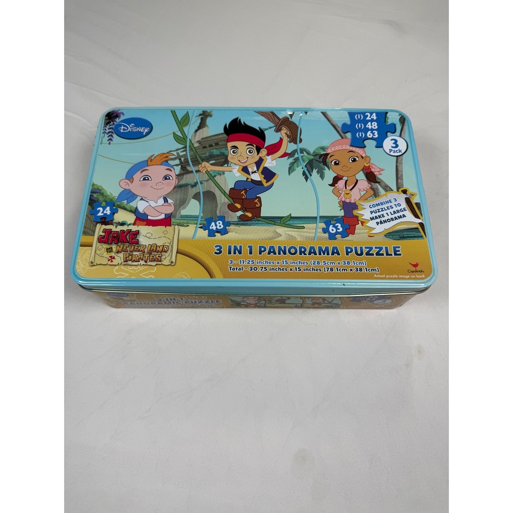 Disney Jake and the Never Land Pirates 3 in 1 Panorama Puzzle Tin 24 48 63 Piece